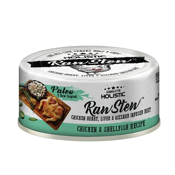 Absolute Holistic Dog & Cat Raw Stew Chicken Organs - Chicken & Shellfish 80g (EXPIRY MAR 2025)