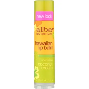 Alba Botanica Lip Balm Coconut Cream, 0.15 oz (Case of 4)