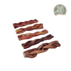 Atlas & Tail Bull Pizzle Braid Natural Dog chew