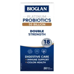 Bioglan Platinum Probiotic Double Strength 50 Billion 30 Capsules