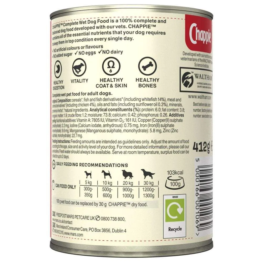 Chappie | Wet Dog Food | Sensitive Original - 412g