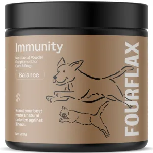 Fourflax Immunity Nutritional Powder Supplement For Cats & Dogs 200g