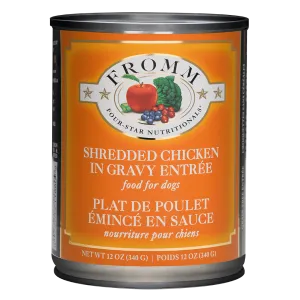 Fromm Four-Star Shredded Chicken Entree Canned Dog Food 12oz