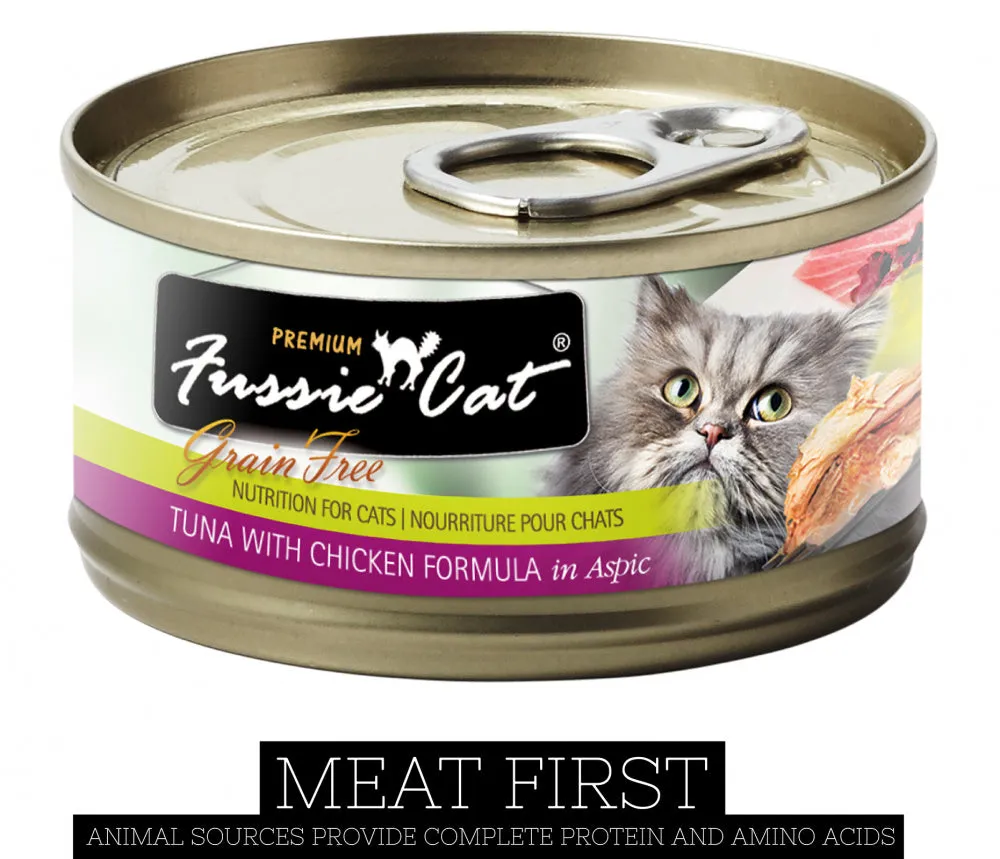 Fussie Cat Premium Tuna with Chicken Formula in Aspic Canned Food