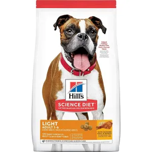 Hill's Science Diet Adult Light with Chicken Meal & Barley Dry Dog Food for Healthy Weight Management