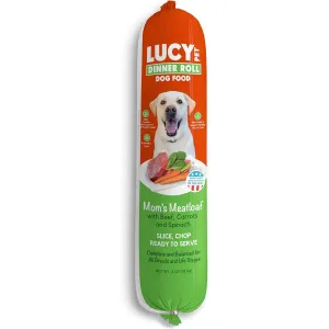 Lucy Pet Products Dinner Roll Mom's Meatloaf Beef Dog Food 4lb