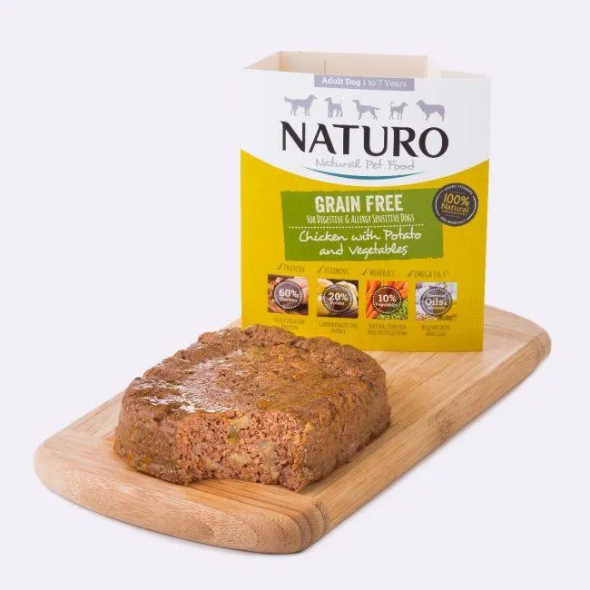 Naturo Canine Grain Free Tray Wet Dog Food Chicken & Potato With Vegetables