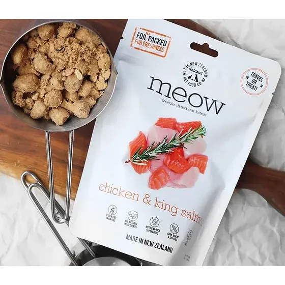 New Zealand Pet Food Meow Freeze Dried Bites Chicken & King Salmon