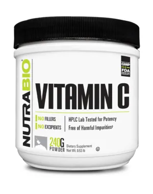 NutraBio- Vitamin C Powder 240/480 Grams