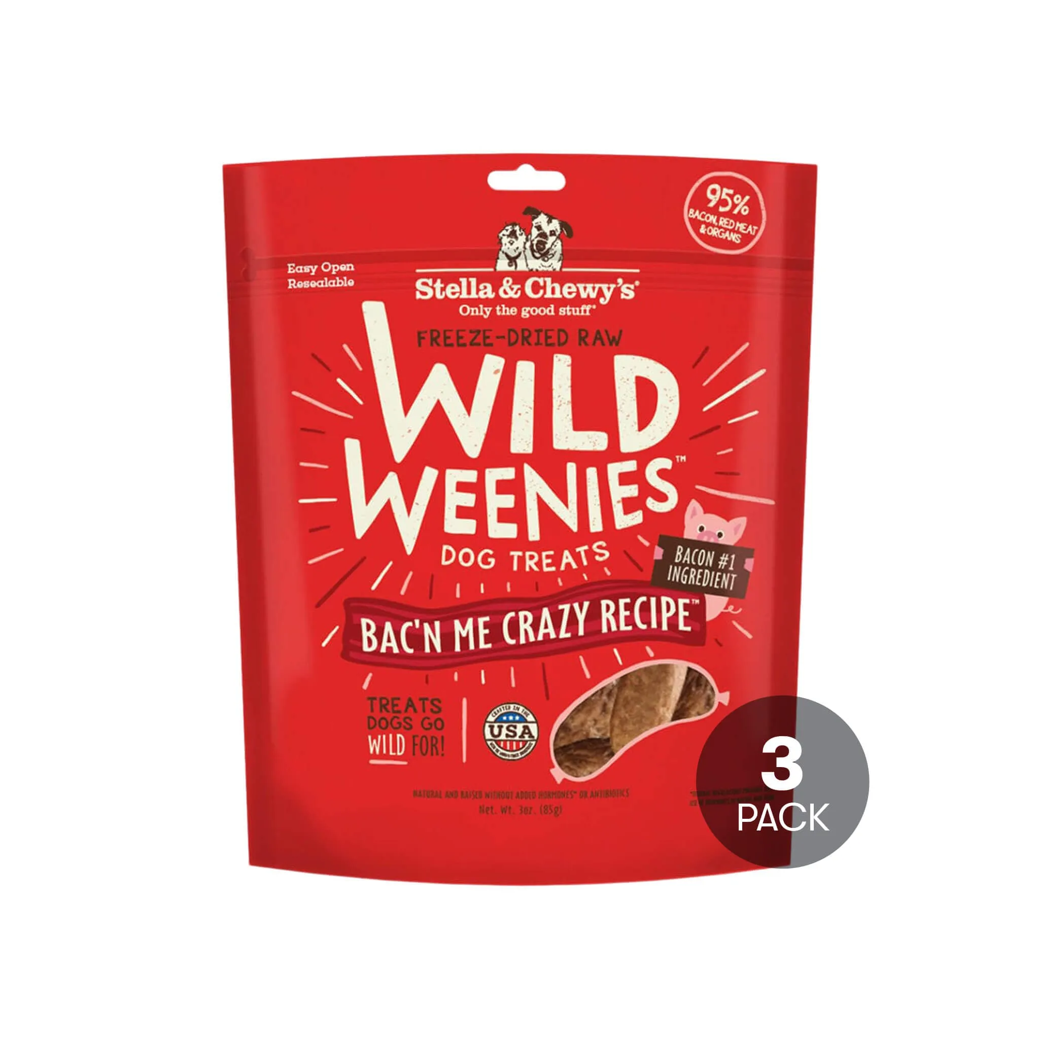 Stella & Chewy's Wild Weenies Raw Freeze-Dried Dog Treats