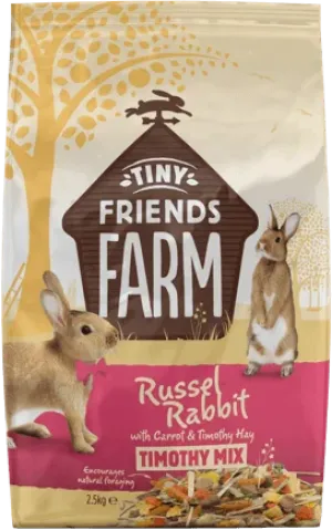 Tiny Friends Russel Rabbit Carrot with Timothy Hay 2.5kg