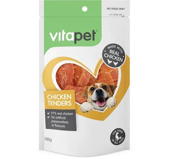 VITAPET JERHIGH CHICKEN TENDER 100G