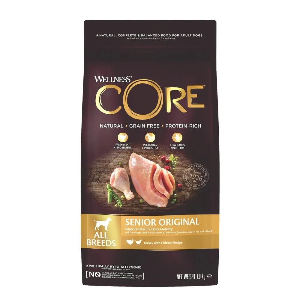 Wellness CORE Senior Chicken and Turkey Grain Free Dry Dog Food 1.8kg